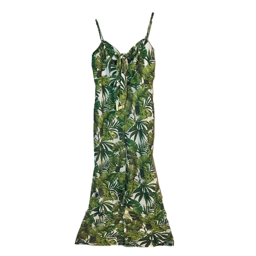 Guess wide leg romper jumpsuit - size medium palm tree tropical vacation